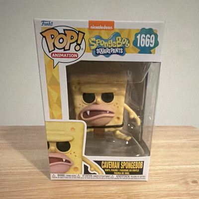 Funko Pop! Animation Caveman SpongeBob #1669 25th Anniversary Vinyl w/ Box