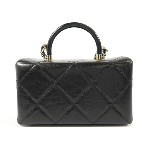 CHANEL CC GHW Vanity Case 2 Way Shoulder Bag Calfskin Leather Black - Picture 2 of 16