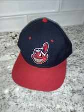 Vintage American Needle Cleveland Indians Hat Snapback MLB 100% Wool Cap