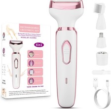 4 In 1 Women Electric Shaver Rechargeable Waterproof Razor Painless Epilator