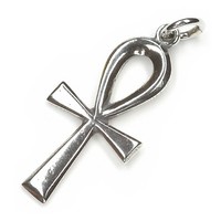 KettenanhäNger Ankh 925 Silber Oxidiert 4Cm äGytischem Symbol Amulett AnhäNger