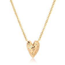 Heart Necklace for Women - 14K Gold Plated Cute Pendant Necklace Small Womens
