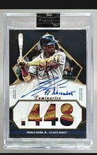 Ronald Acuna Jr 2022 Topps Luminaries #HKAP-RA Black Hit Kings Auto Patches 1/1