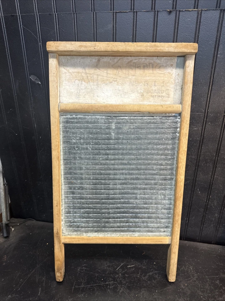 De colección National Washboard Co. No. 511 Madera y Vidrio Chicago Saginaw Memphis Foto 4 de 4