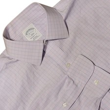 Brooks Brothers Dress Shirt Mens 15-2/3 Blue Pink Regent Non Iron Cotton Plaid