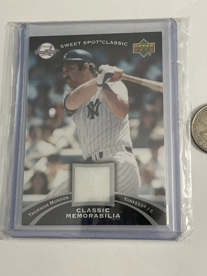 Memorabilia clásica clásica 2007 Upper Deck Sweet Spot Thurman Munson Foto 2 de 4