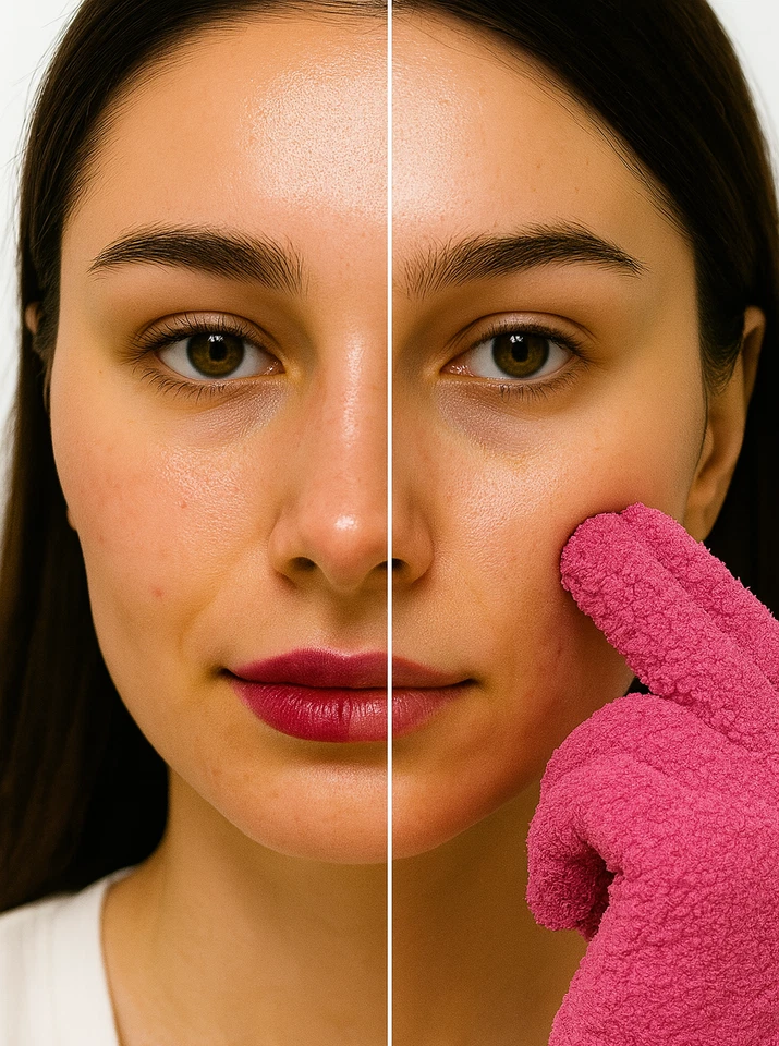 Microfibre Make Up Remover Pads Cloths Gloves Reusable Wipes Gloves Eco Friendly - Image 2 of 4