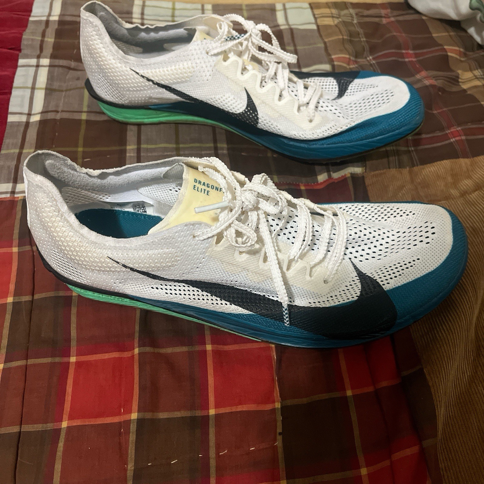 Nike Dragonfly 2 Elite Track Spike Running Shoes White Blue FZ9315-102 US 10.5 thumbnail 5