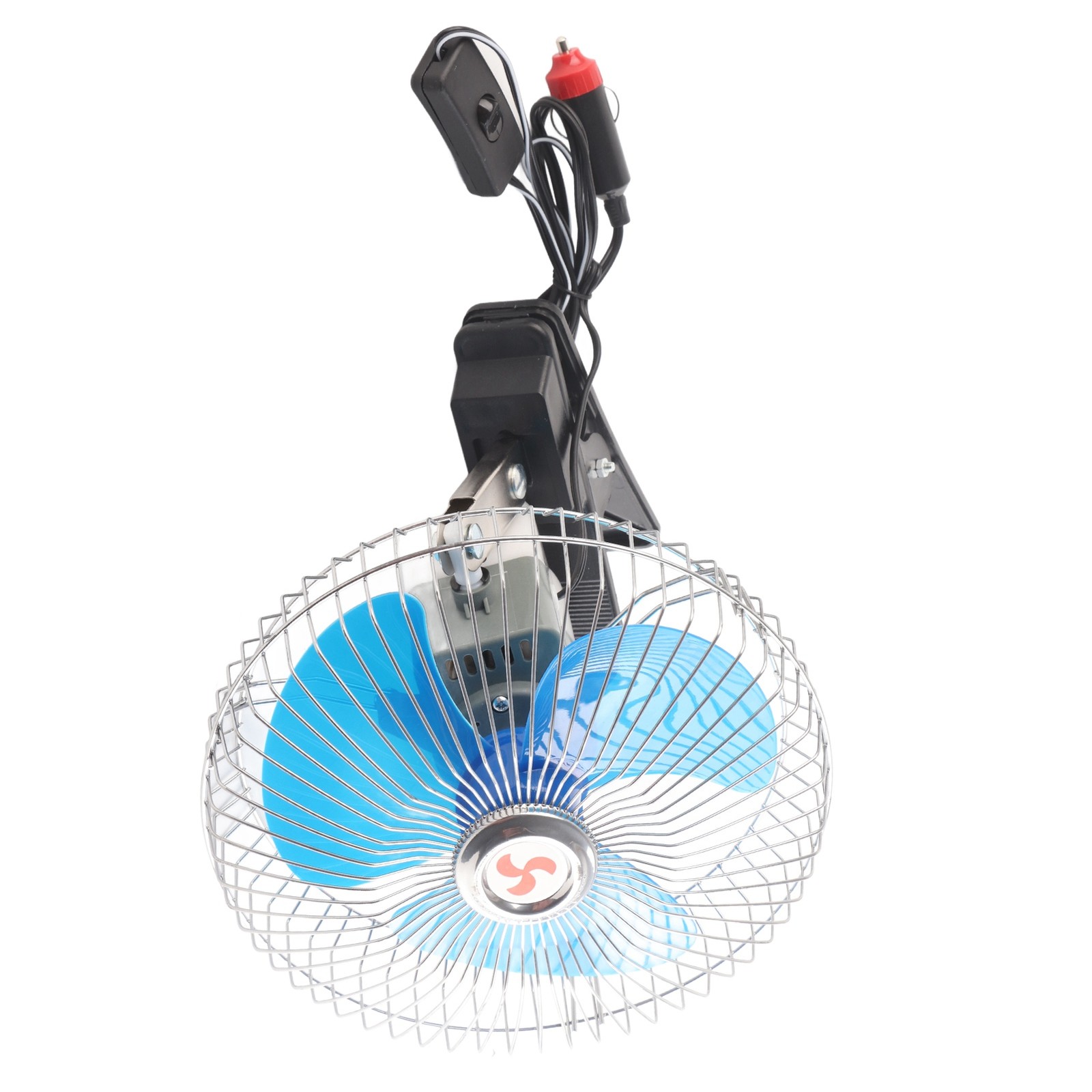 12V 25W Mini Portable Auto Vehicle Clip On Cooling Oscillating Fan For Car H5.