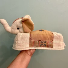 Unique Cloth Elephant Tissue Box Cover Holder Embroidered India? Boho? Ethnic