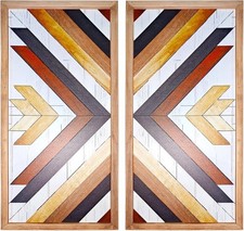 Aztec Wall Decor Set   Wooden Western Wall Art, Framed Boho Rustic Native Americ