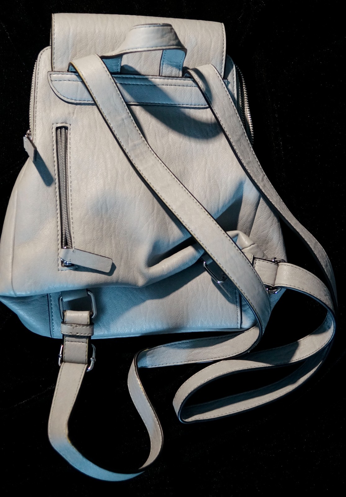 Calvin Klein - Mini Backpack – Light Gray Pebbled… - image 7