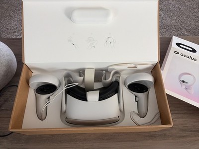 Meta Oculus Quest 2 128GB Advanced All-In-One VR Headset and controllers- White