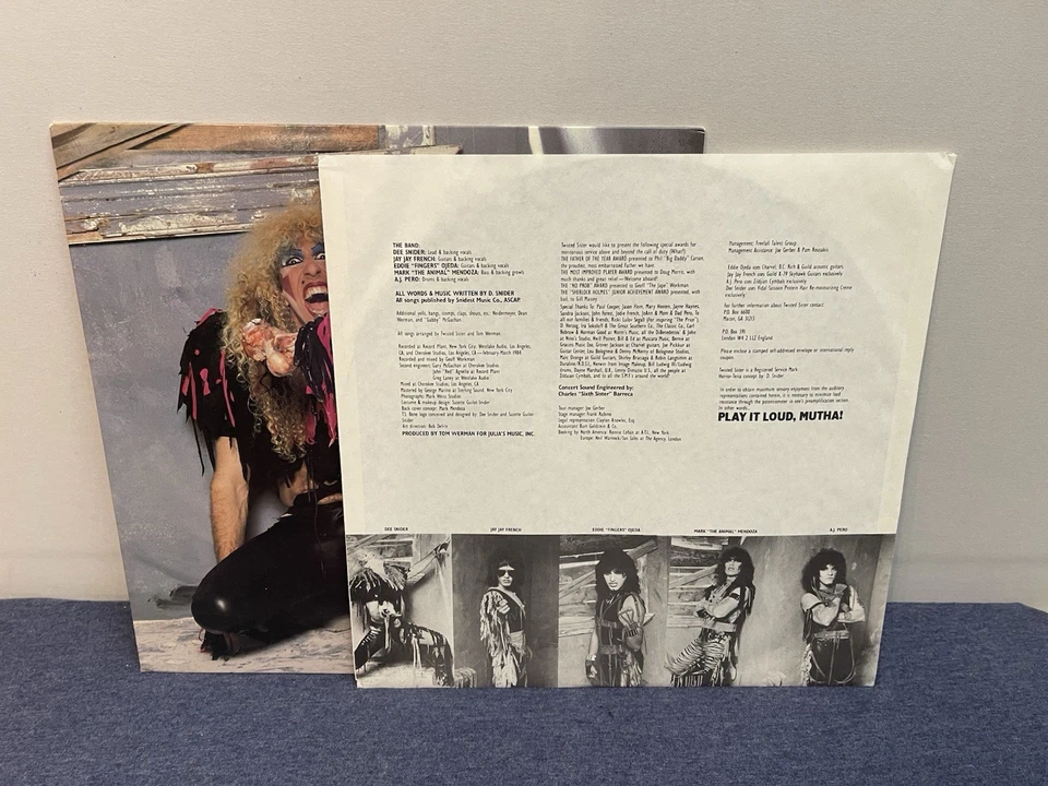 Twisted Sister – Stay Hungry LP 1984 Atlantic 80156-1 w/ Lyric Sleeve VG+ - Imagem 3 de 4