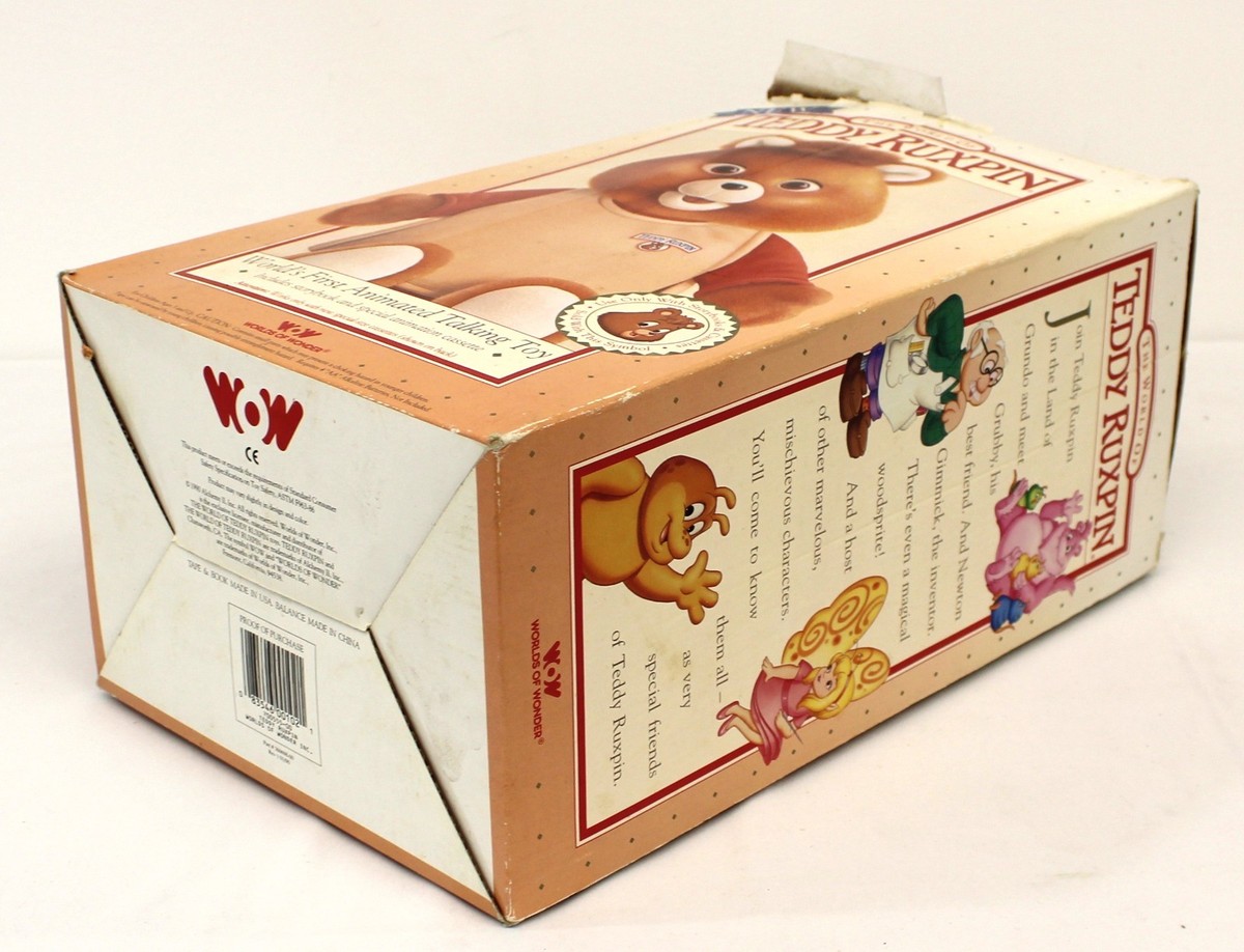 Vintage 1990 Worlds of Wonder Teddy Ruxpin Talking Bear (No