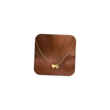 Heart Initial Necklaces for Girls Kids Women - 14K Gold Plated Dainty Heart-Z A