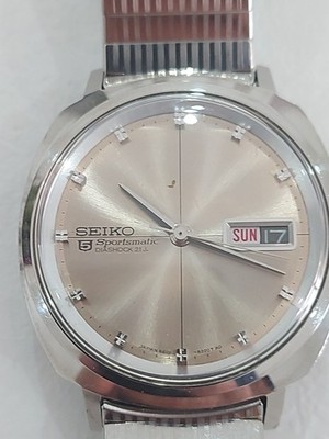  1966 Herrenuhr Seiko 5 Sportsmatic 6619-8180 Diashock 21J Automatik Japan 