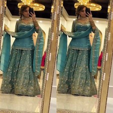 Launching Designer Silk Kurta Palazzo With Dupatta For Wedding  Party Wear