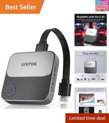 Wireless Hdmi Display Dongle Adapter - Screen Mirroring Receiver 2.4G/5G 4K T...