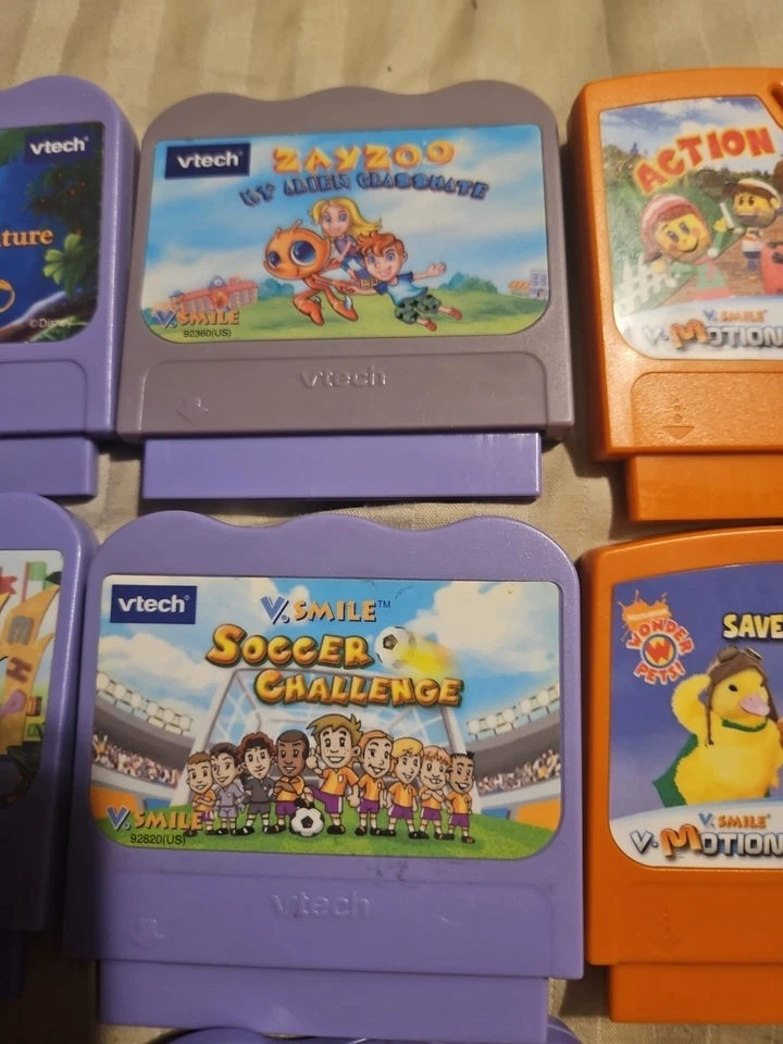 Vtech VSmile V-MOTION Lot of 7 Game Cartridges , Cars , Lion King , Soccer , Zay - Image 3 of 4