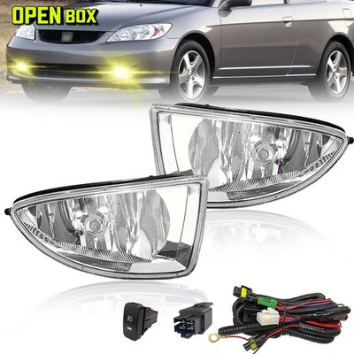 Driving Fog Lights with 2004-2005 Honda Civic 2/4DR 1 Pair Bumper Fog Lamps
