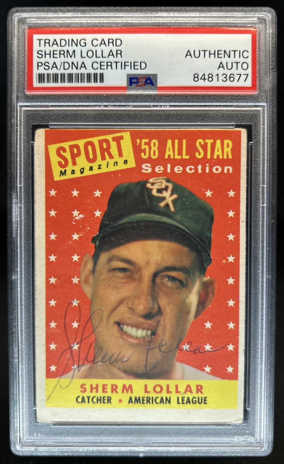 Baseball Trading Card Sherm Lollar PSA/DNA Certified Authentic Auto Autograph
