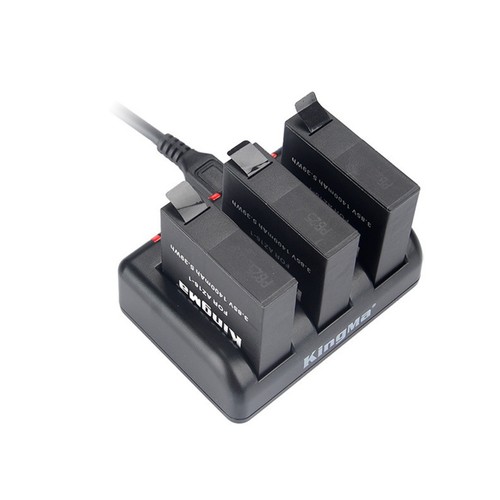 3-Channel AZ16-1 Battery Charger Charging Dock For Xiaomi Yi 4K II Action Camera - Photo 4/5
