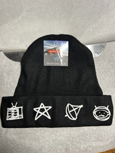 Schwarze U2 Achtung Baby Zoo TV inspirierte Beanie The Edge Weltraum Baby 3D Puff Vinyl - Bild 8 von 9
