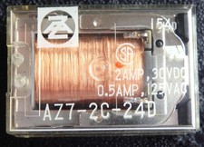 ZETTLER Relais AZ7-2C-24D, Spule 24VDC, 2x Wechslerkontakte, 4 Stück Relais