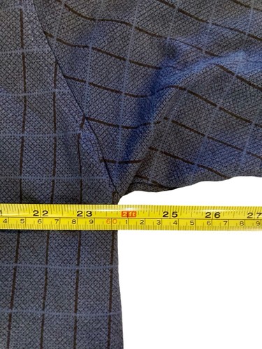 Van Heusen Studio Dad Polo Shirt - Navy Grid Grandpacore - Size XLT - Faded Soft - Picture 5 of 5