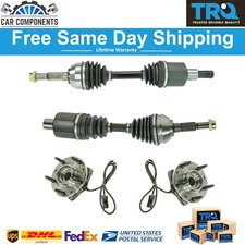 Front CV Axle Shafts & Wheel Hub Bearing Assemblies kit For 1997-2005 Chevy GMC