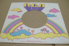 Company Sleeve 45 RCA - White w/ Rainbow Clouds 1971-1974