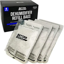 4 Pack Boat Dehumidifier Moisture Absorber Refill Bag for Refillable Damp Air