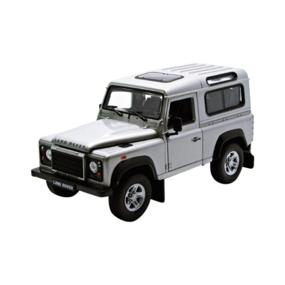 Welly Land Rover Defender die-cast metal model NEX Silver Land Rovers 1:24-27