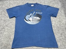 Vintage Silver City 4th Annual Blues Festival 2000 Shirt Blue Medium Band List