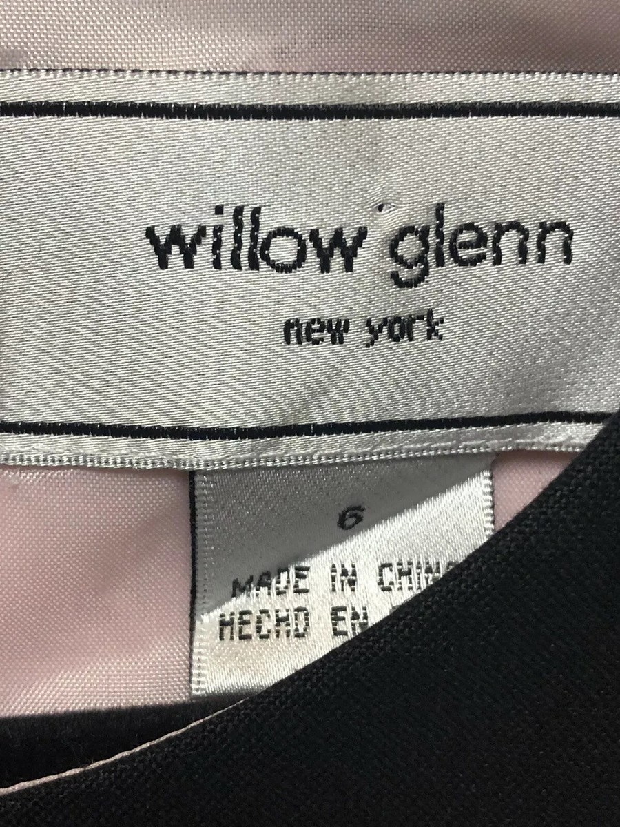 Robe Willow Glenn Noir Et Blanc Mélange Lin - Taille 6 - Midi - Très Bon état