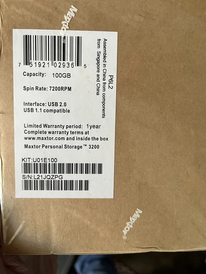 External Hard Drive 100 GB Maxtor Basics Personal Storage 100gb - Image 4 of 4