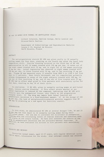 Antiprogestin Steroid RU 486 & Fertility Assn Copy Nobel Laureate Endocrinology - Picture 5 of 12