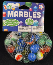 Toymendous - Marbles - 50 Count - Includes 1PC 0.95" 2.4cm Marble - Glass