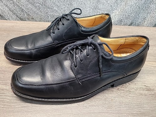 Jos. A Bank Black Leather Oxfords Dress Shoes Lace Up Mens 10 D