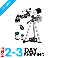Complete 70mm Aperture Telescope Set with Carry Bag, Remote  Adjustable Tripod