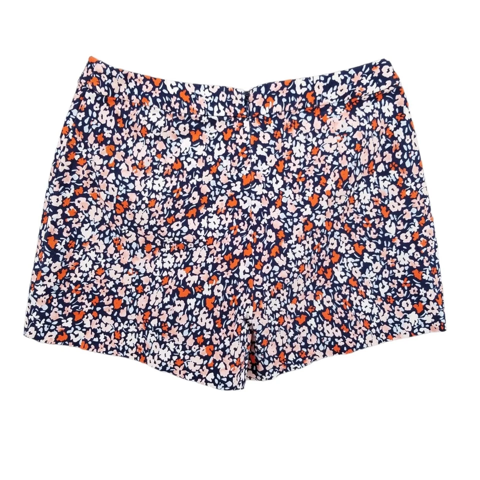 BCBGeneration Plissado Frontal Curto Feminino Hot Coral Combo Floral Elástico Chino Tamanho 0 - Imagem 2 de 4