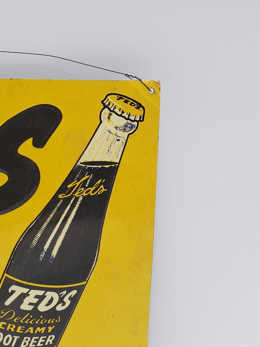 ヴィンテージ TED'S CREAMY ROOT BEER エンボス看板 Amazon.com: Victory Vintage Signs Ted's Creamy Root Beer Sign