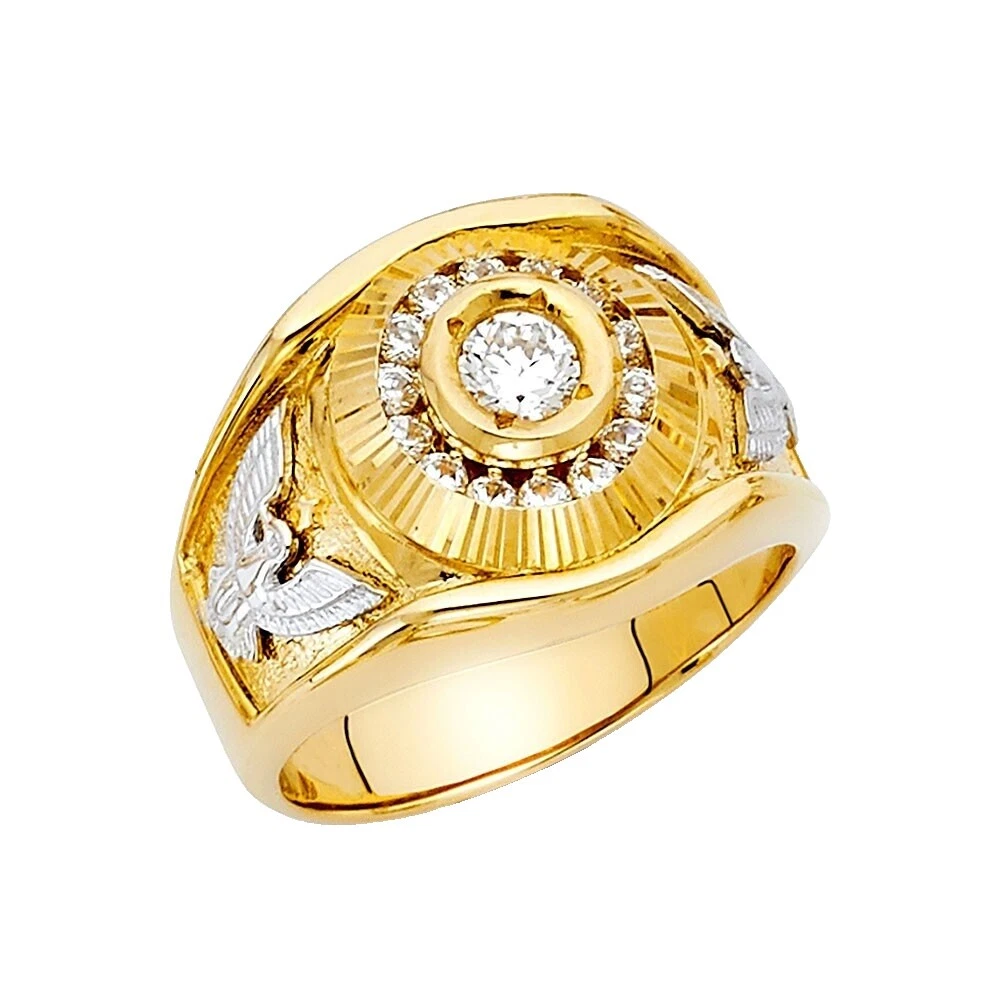 Anillos de oro amarillo de la conciencia para hombres