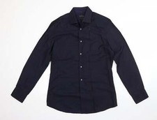 NEXT Mens Blue Cotton Blend Dress Shirt Size 39