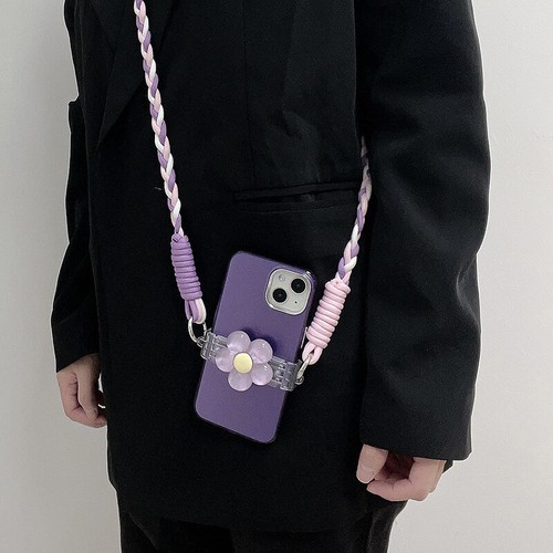 Anti-Lost Flower Back Clip Long Hanging Rope Phone Strap Chain Hanging ...