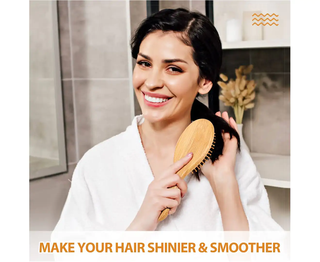 Pack of 2 Bamboo Hair Brushes,Natural EcoFriendly Hair Brush eBay