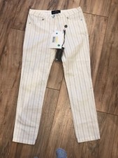 Patrizia Pepe Firenze white stripped slim pants size L