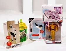 Mini Brands Zuru Star Wars 5 Lot Stormtrooper Princess Leia C3PO Falcon Yoda Cup