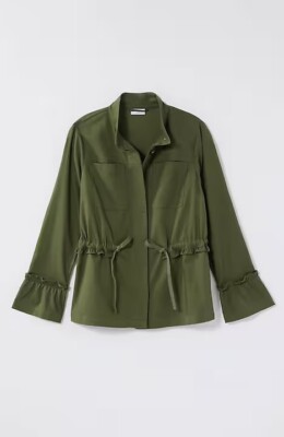 専用3 J. Jill ~ 2X ~ NEW Excellent Ruffled-Sleeves Tie-Waist Jacket